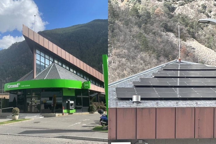 La instal·lació a l'edifici corporatiu de Santa Coloma de Creand Crèdit Andorrà.